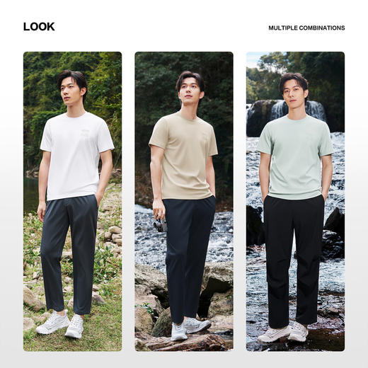 【户外T恤】柒牌男士短袖T恤2026夏季新款圆领冰感商务休闲上衣 130T71630 商品图2