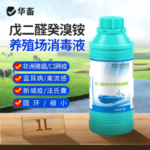 华畜兽药 戊二醛癸甲溴铵溶液 复合型消毒更彻底 协同增效 抗干扰 渗透性强 商品图0