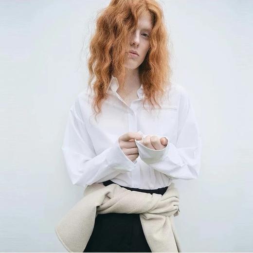 重磅纯元  ic140支府绸棉白衬衫   Giza94棉中白金  高密府绸秀款宽松廓形衬衫 商品图2