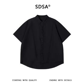 SDSA男装2026新款轻奢重工刺绣宽松短袖衬衫新中式通勤高级感上衣