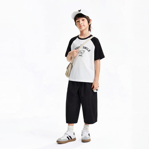 男女童圆领短袖针织衫夏季新款安奈儿童装EM621827 商品图5