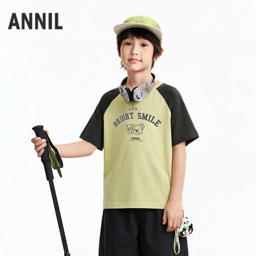 男女童圆领短袖针织衫夏季新款安奈儿童装EM621827 商品图2