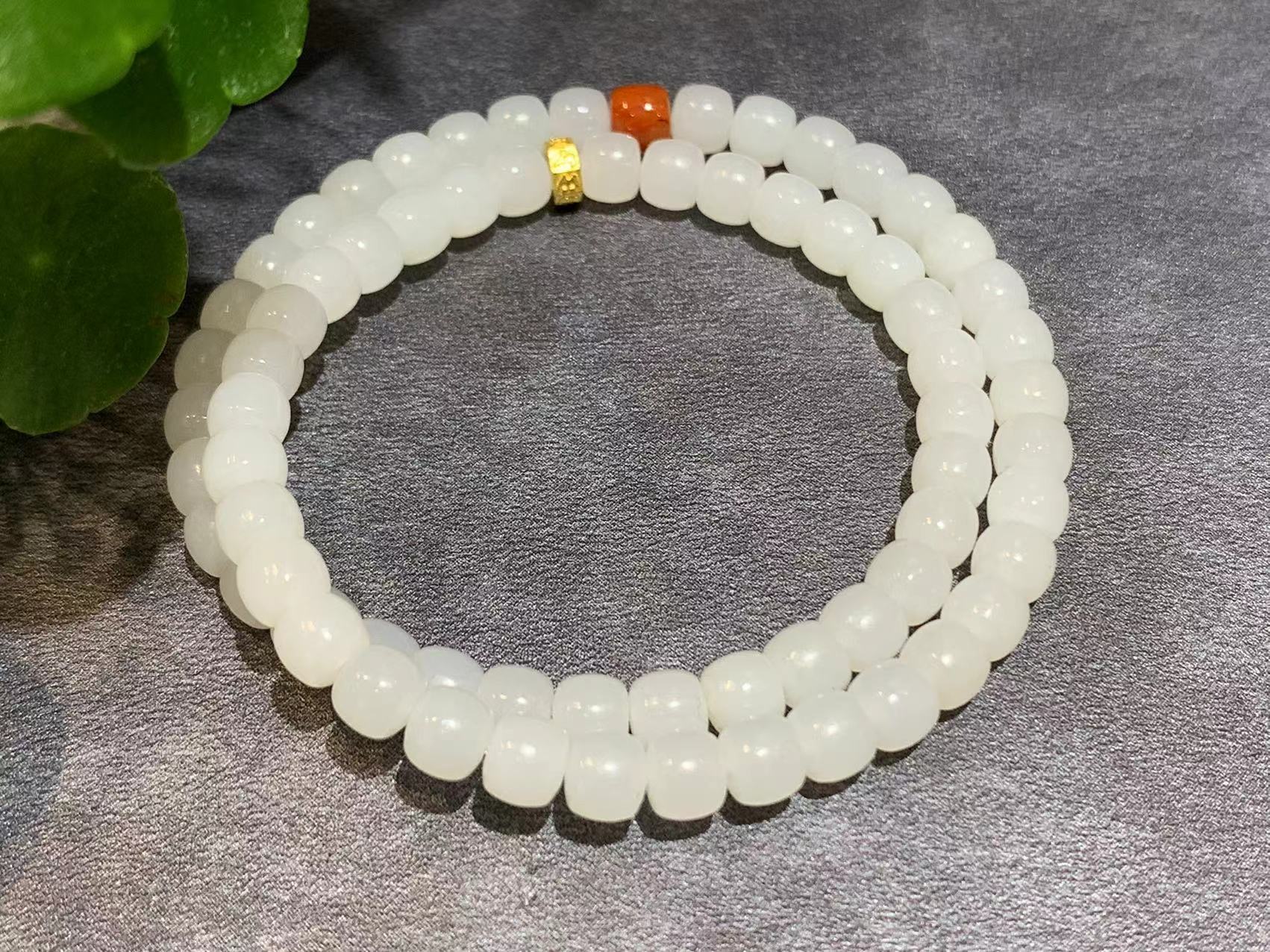 【御珠宫坊】羊脂白玉珠串