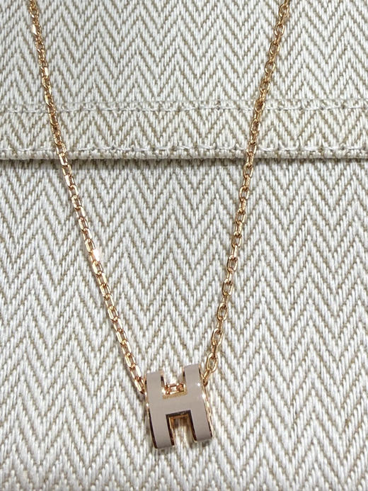 爱马仕 mini H 大象灰色 陶瓷 项链 商品图1