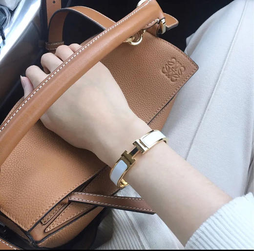 爱马仕 H 小号 白金色 珐琅 手镯 商品图2