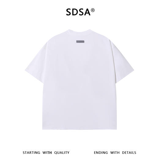 SDSA男装2026新款高贵轻奢潮牌简约卷边纯色圆领短袖T恤百搭时尚 商品图4