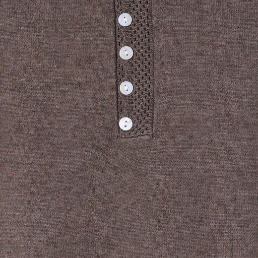 SDSA男装2026新款高贵轻奢美式复古拼接半纽扣短袖T恤休闲时尚潮 商品图3