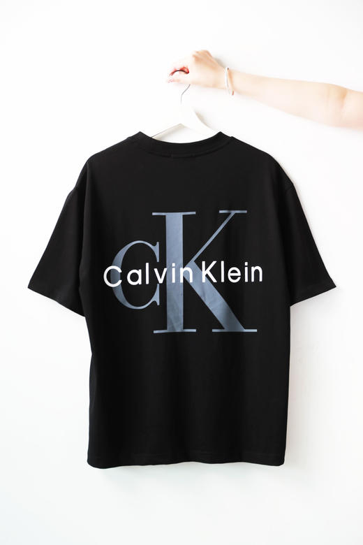 背后大刺绣+胸口小标，正肩宽松tee。基础全棉情侣字母t恤E041460 商品图14