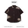 SDSA男装2026新款高贵轻奢美式复古扎染口袋拼接短袖衬衫百搭休闲 商品缩略图0