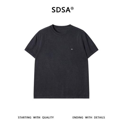 SDSA男装2026新款高贵轻奢美式简约金属装饰圆领短袖T恤百搭舒适 商品图0