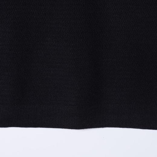 SDSA男装2026新款高贵轻奢美式简约波浪暗纹单扣针织短袖T恤百搭 商品图3