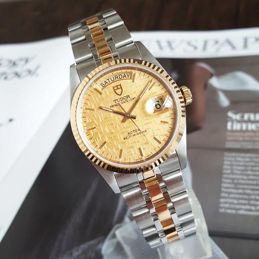 【95新】TUDOR 帝舵76213-0016自动机械机芯日期、星期显示 36MM（男款）王子与公主系列精钢/18K黄金070426NJS13 商品图3