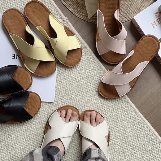 品牌直发！【弥黙夏季真牛皮凉拖】百丽同厂，软到不想脱，懒人必备！牛皮凉拖｜软弹透气，百搭显高 商品图1