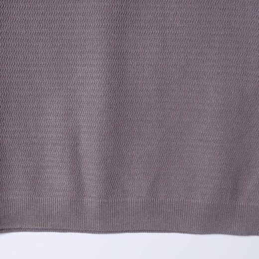 SDSA男装2026新款高贵轻奢美式简约波浪暗纹单扣针织短袖T恤百搭 商品图3