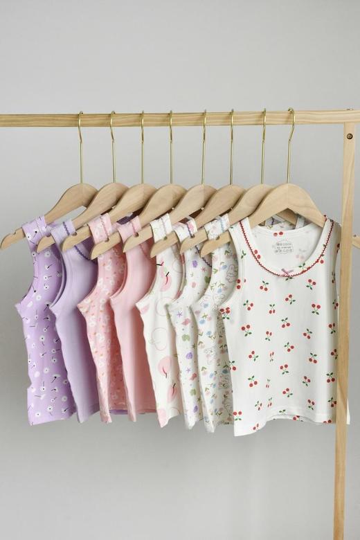 二店y 【随机三件】 母婴A类~精梳棉莱卡儿童背心 商品图0