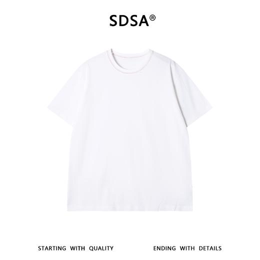 SDSA男装2026新款高贵轻奢潮牌领口缝线设计圆领短袖T恤百搭休闲 商品图0