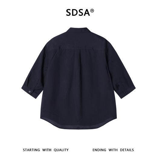 SDSA男装2026新款高贵轻奢简约时尚口袋拼纯色衬衫百搭痞帅上衣 商品图1