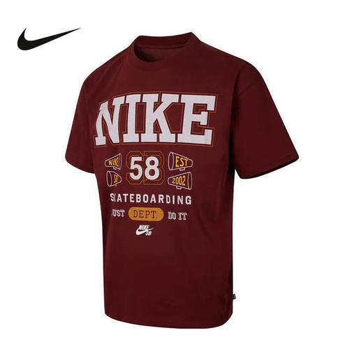 MJ | NIKE耐克男短袖夏季新款宽松透气图案印花棉质运动T恤HV1312-619 商品图0