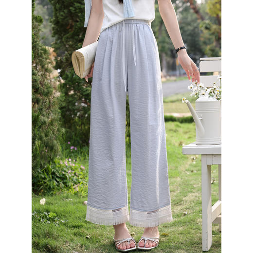 鹿向南【0417/20:00新品前1小时7折限量100件】独特浅蓝色休闲裤 商品图3