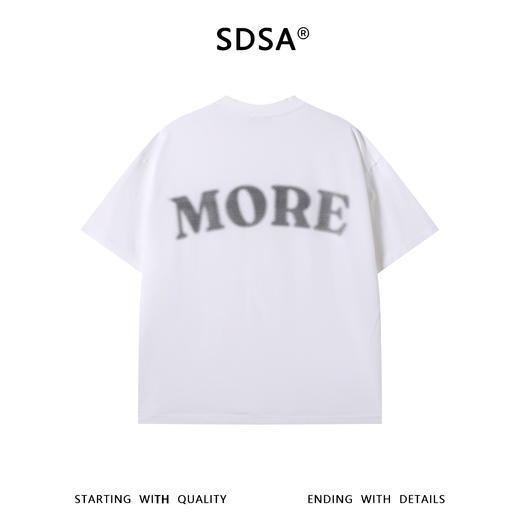 SDSA男装2026新款轻奢美式撞色印花字母圆领短袖T恤小标设计百搭 商品图4