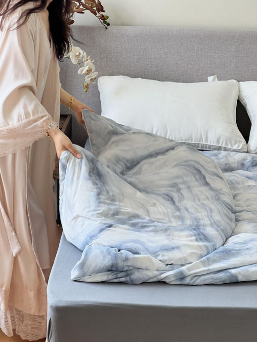 198捡漏舒雅印花凉感夏被❗️德国百年贵族品牌SCHIESSER  LIVING舒雅生活，⭕️物理凉感，凉感值高达max0.36，远超国标 商品图4