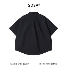 SDSA男装2026新款高贵轻奢日系简约斜纽扣小众设计短袖衬衫百搭