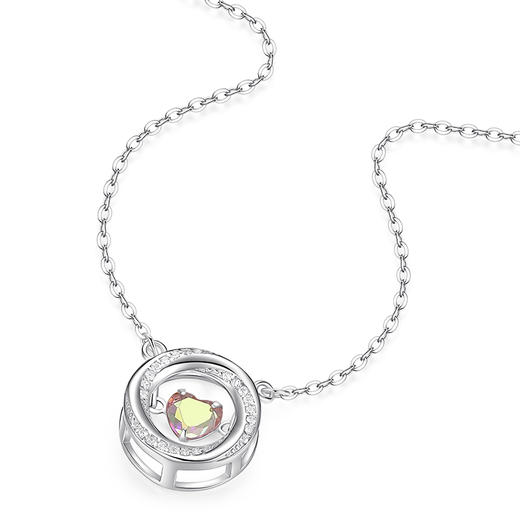 卡蒂罗KADER 灵动莫比乌斯环项链  跳动的心轻奢环绕爱心镂空几何圆环锁骨链 甜美氛围感女朋友百搭显白通勤穿搭 商品图1