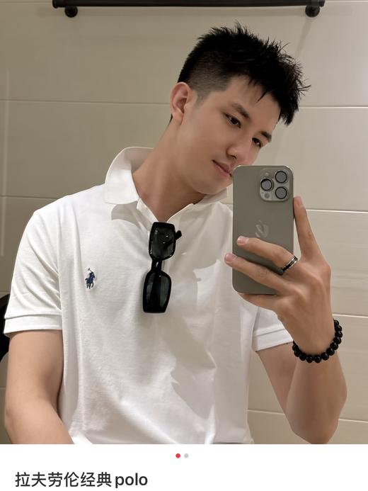 拉夫劳伦经典款三粒扣 翻领男士针织短袖 Polo 衫 商品图9