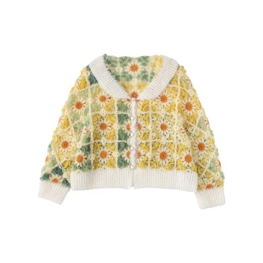 苏苏姐家春和拼花开衫手工diy编织钩针南非幼马海毛线团上衣材料包 商品图4