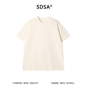 SDSA男装2026新款高贵轻奢休闲简约风拼接双层领短袖T恤百搭宽松
