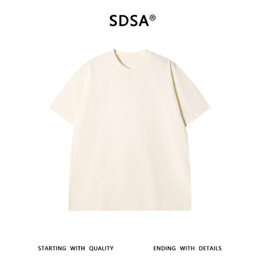 SDSA男装2026新款高贵轻奢休闲简约风拼接双层领短袖T恤百搭宽松 商品图0