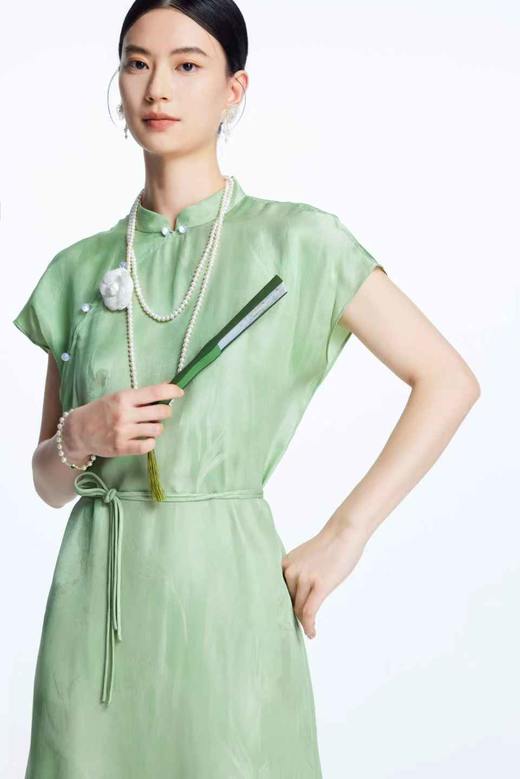 凯喜雅 【雾花影】改良旗袍式连衣裙 51.5%桑蚕丝48.5%粘纤 商品图2