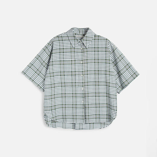 YMC EVA SHIRT 女装宽松廓形格子短袖衬衫 商品图3
