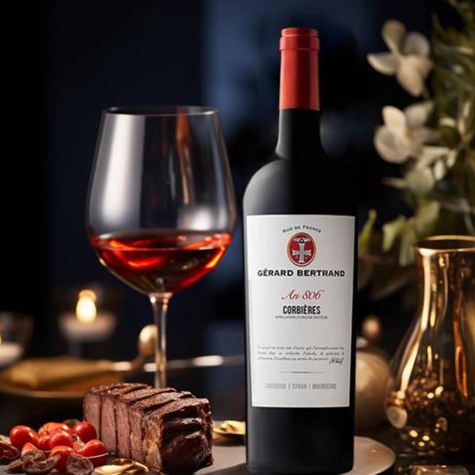 吉哈伯通 传晟科比埃806千红葡萄酒法国进口14%vo1 750ML 商品图0