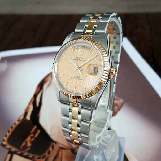 【95新】TUDOR 帝舵76213-0016自动机械机芯日期、星期显示 36MM（男款）王子与公主系列精钢/18K黄金070426NJS13 商品图1