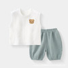 【安全无异味！耐洗不变形】儿童夏季套装韩版宽松新款舒适透气棉纱拼色背心短裤外穿两件套。xb 商品缩略图2