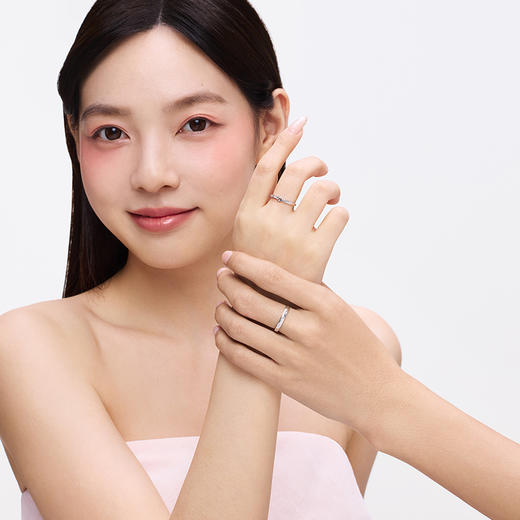 卡蒂罗KADER 缘启情侣对戒 经典钱纹造型闪锆点缀钱币镌刻告白字符原创设计可调节戒 前世今生双向奔赴圆满璀璨 商品图4