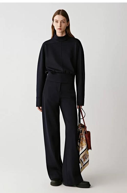 直发 客供面料，小禾家羊毛混纺针织布直筒裤 超级垂顺显瘦 商品图0