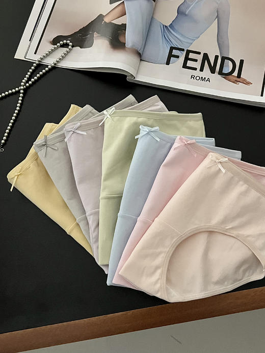 👏【赠送2条活动即将结束】限时买6送2 到手8条❗品牌直发❗A类新疆长绒棉❗10A抑菌🔥 【蝶安芬新疆棉裸感10A抑菌内裤】蝴蝶结+莫兰迪配色，清新温柔，四季可穿囤货必入!  商品图4