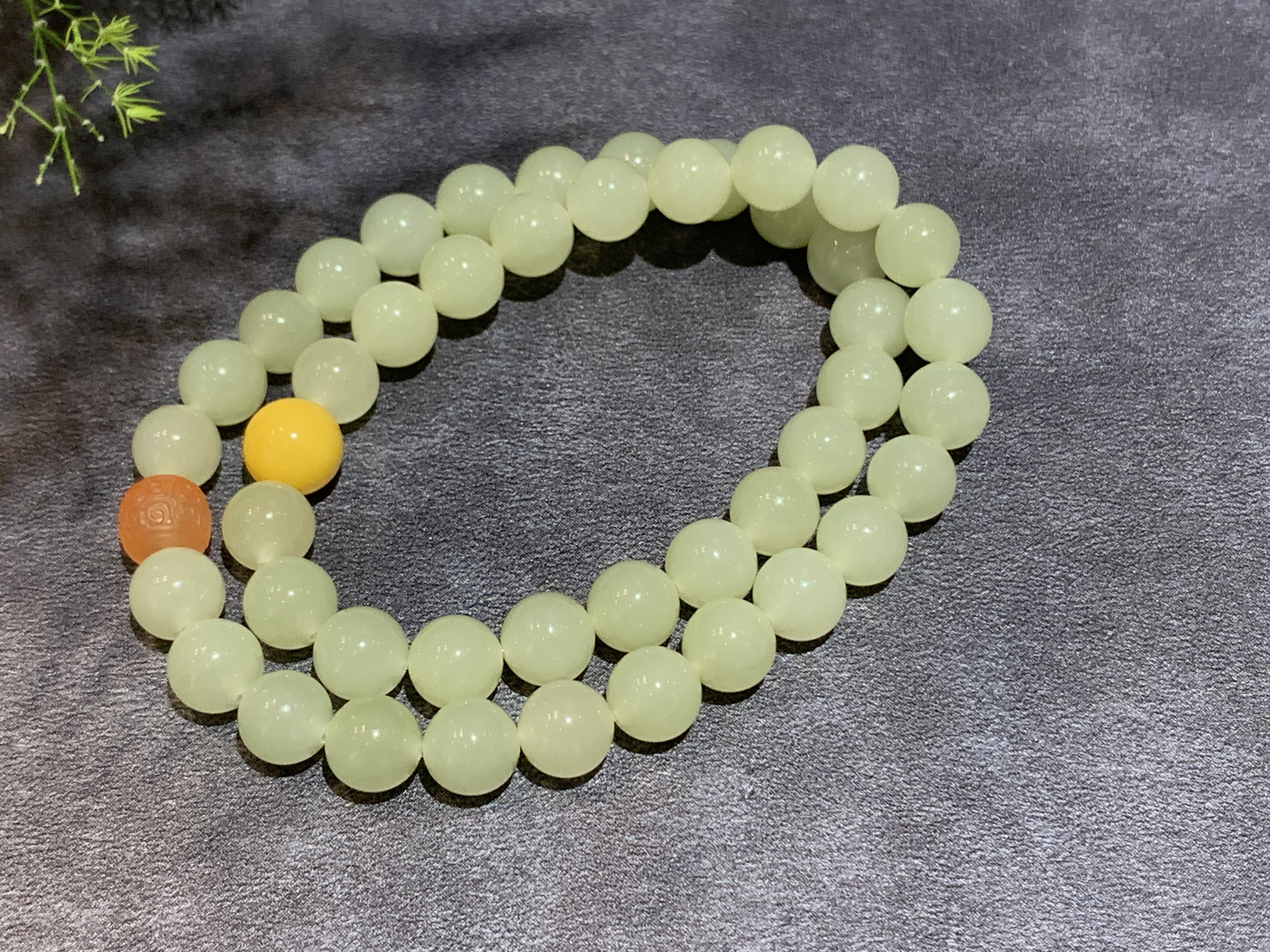 【御珠宫坊】黄玉珠串