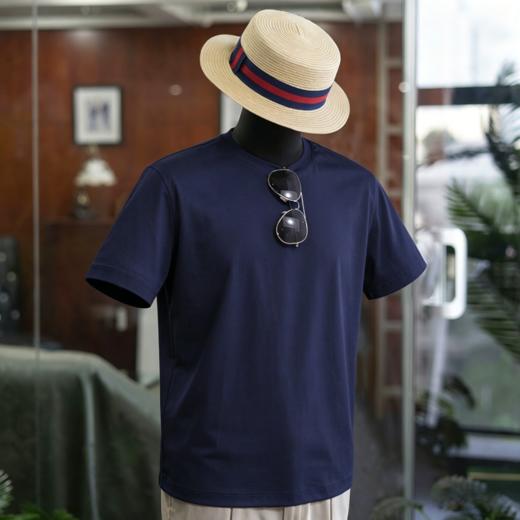 新款男士新疆长绒棉圆领T恤 三色可选 商品图1