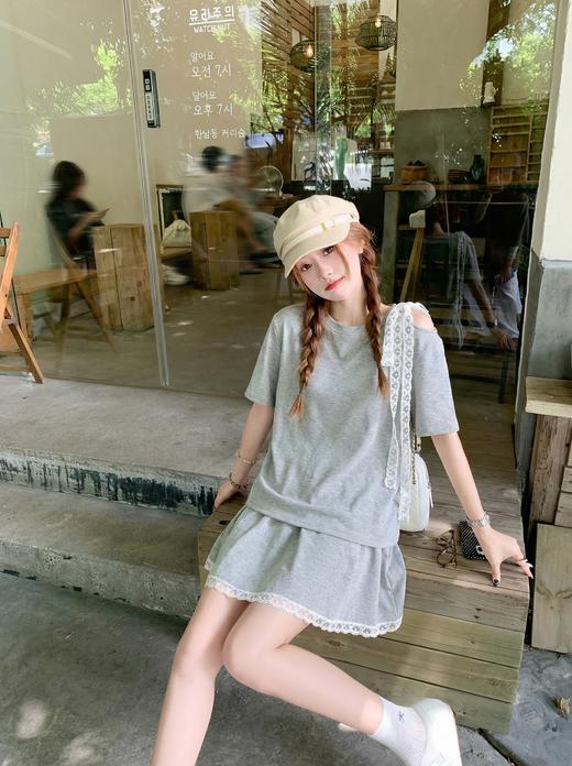 <曾小咸推荐>4.15现货秒杀 ！微信超特价！韩系蕾丝露肩正肩短袖 日常119.99 立减70 秒杀49.99！！蕾丝花边短裙 日常129.99 立减70 秒杀59.99！！ 商品图5