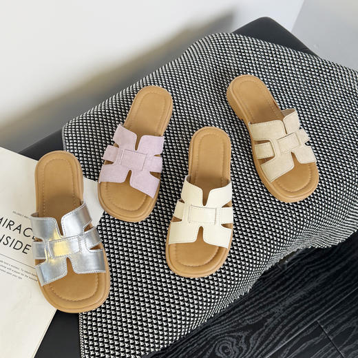 品牌直发！【弥黙夏季真牛皮凉拖】百丽同厂，软到不想脱，懒人必备！牛皮凉拖｜软弹透气，百搭显高 商品图7