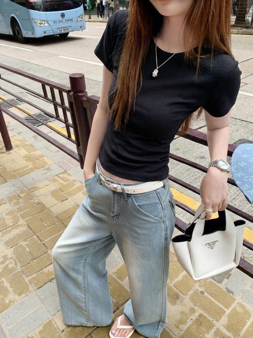 <曾小咸推荐> 纯色正肩短袖 原价79！！ 活动价49！！【预售款，预计3-15天发货】 商品图8