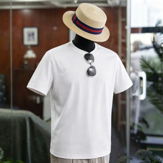 新款男士新疆长绒棉圆领T恤 三色可选 商品图0