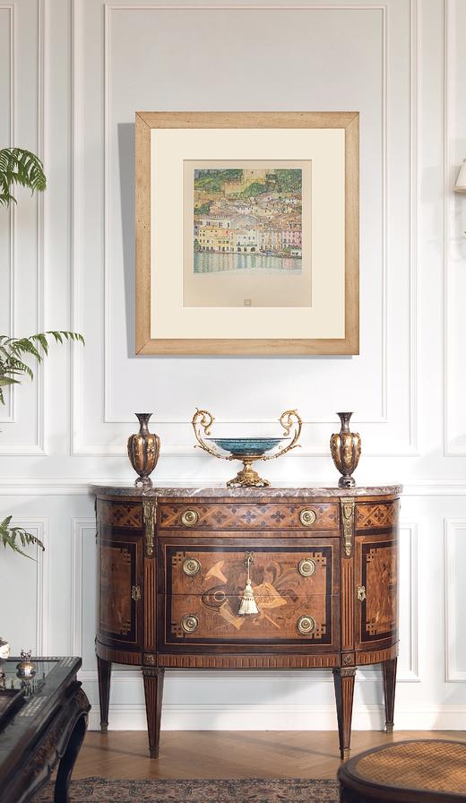 独角鹿西洋古董1931年奥地利出品古斯塔夫·克里姆特《加尔达湖畔马尔切西内 Malcesine on Lake Garda》（第7版）彩色珂罗版艺术版画（限量500版） 商品图0