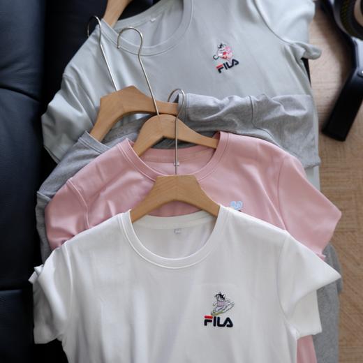 云仓 珍惜这种元单吧 飞鸟家特调色调刺绣女士T恤 商品图2