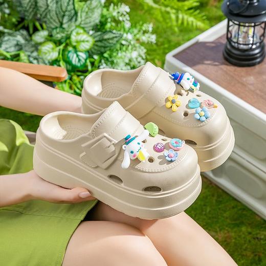 💥厚底洞洞鞋天花板！6cm增高秒变大长腿🦵【宅小年恨天高厚底踩屎感洞洞鞋】来了‼️谁懂啊！这双恨天高洞洞鞋真的太好穿了😭 商品图4