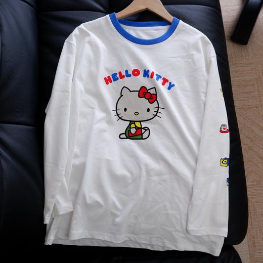 直发【6021】甜酷少女 高克重全棉 女童KT猫长袖T恤 商品图2