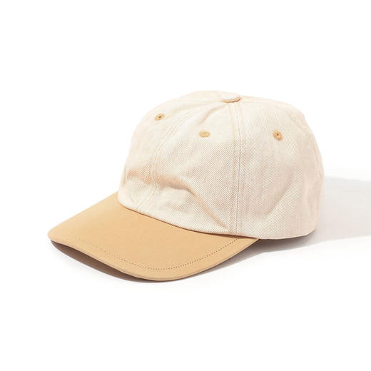 KIJIMA TAKAYUKI SURFACE DYED DENIM 6PANEL 皮革拼接遮阳棒球帽 商品图3